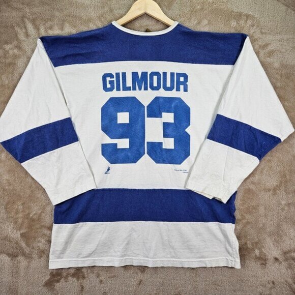 Vintage Toronto Maple Leafs Shirt Doug Gilmour #93 Men's Size XL Long Sleeve NHL - Picture 2 of 16